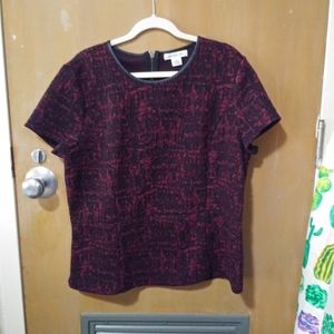 Short Sleeve Structured Peplum